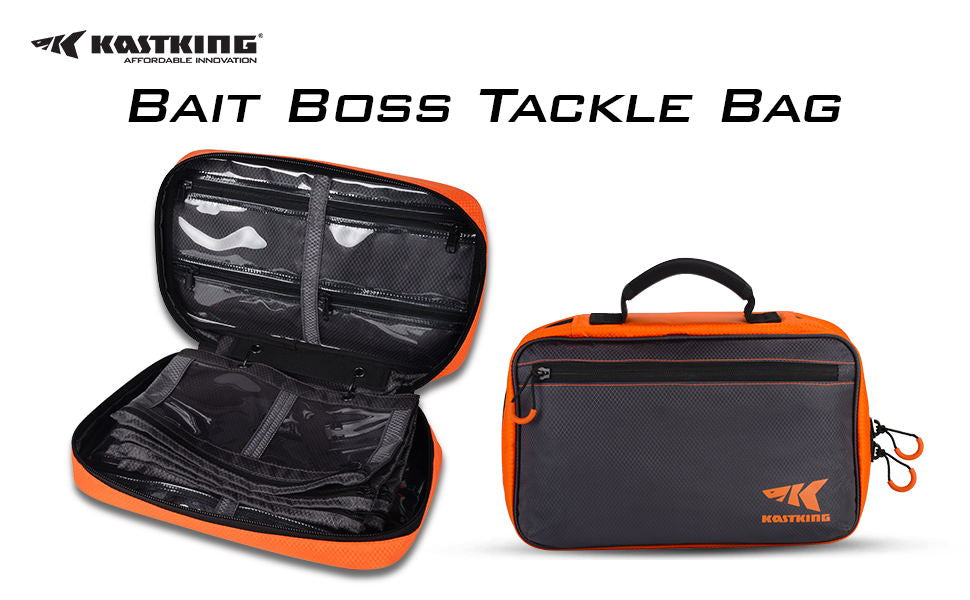  KastKing Bait Boss Lure Bag Utility Binder Tackle Bag - Soft  Fishing Gear Bag, Self-Healing Zippers & Padded Handle Design : Sports &  Outdoors