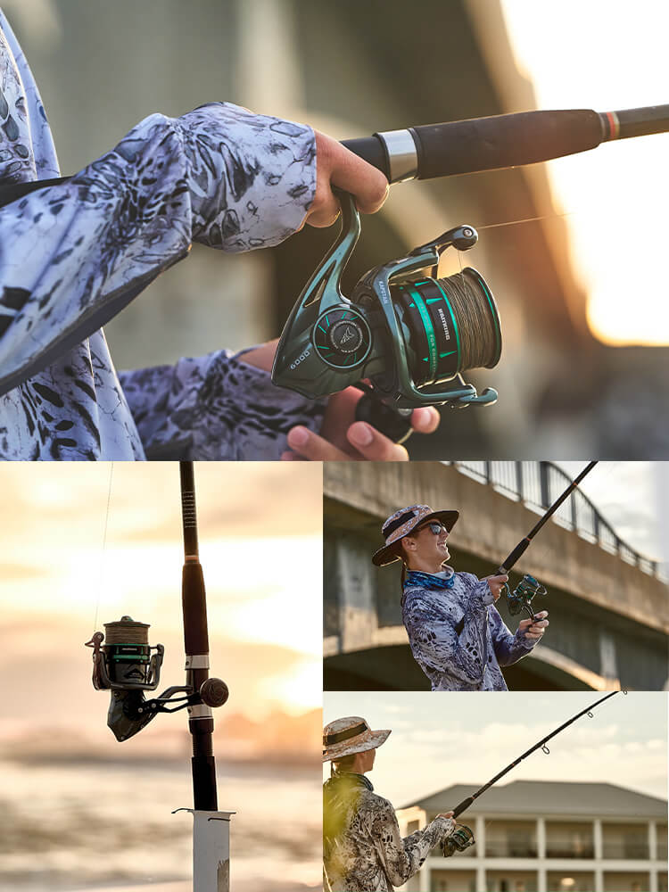Piscifun Captain Spinning Reels, Full Aluminum Body, CNC Brass/Aluminum  Gear Saltwater Fishing Reel, 44LBs Max Drag, 8+1 Sealed Stainless Steel  Bearings, 6.2:1-5.7:1 High Speed Ratio 5000-6.2:1
