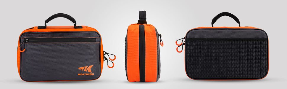 KastKing Bait Boss Lure Bag Utility Binder Tackle Bag - Soft Fishing Gear Bag, Self-Healing Zippers & Padded Handle Design