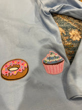 Load image into Gallery viewer, KIDS:  BLUE HOODIE CUPCAKE DONUIT PATCH (SIZE 2)

