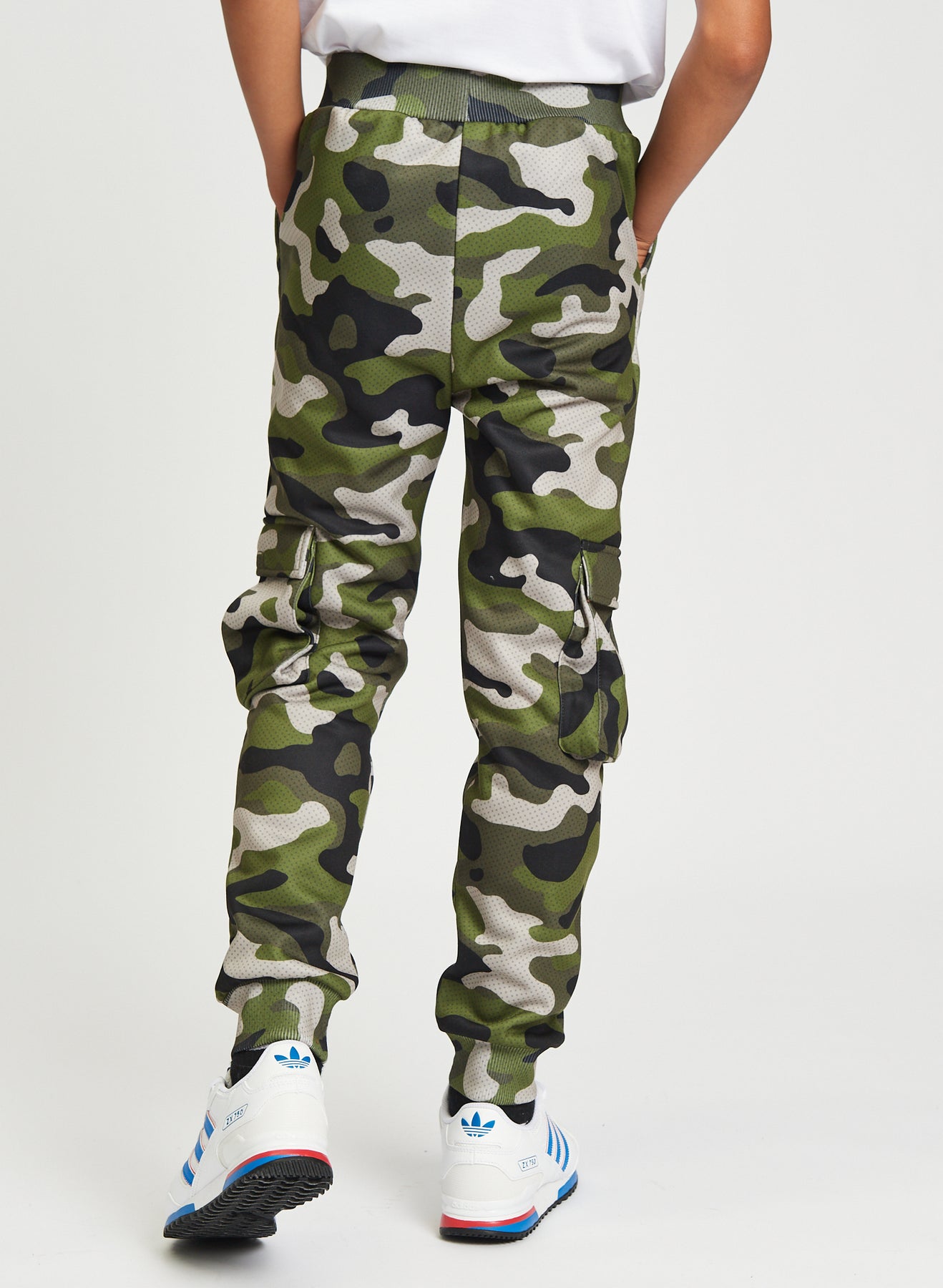 Alpha Joggers, Boys Grey Camo Combat Sweatpants