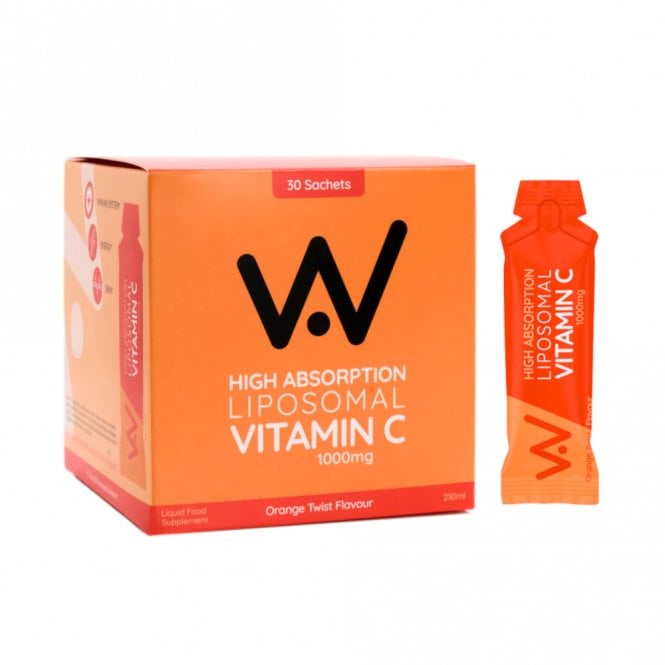 Image of Well Actually Vitamin C 1000mg Liposomal Liquid - High Absorption, 30 Sachet Pack Orange Twist