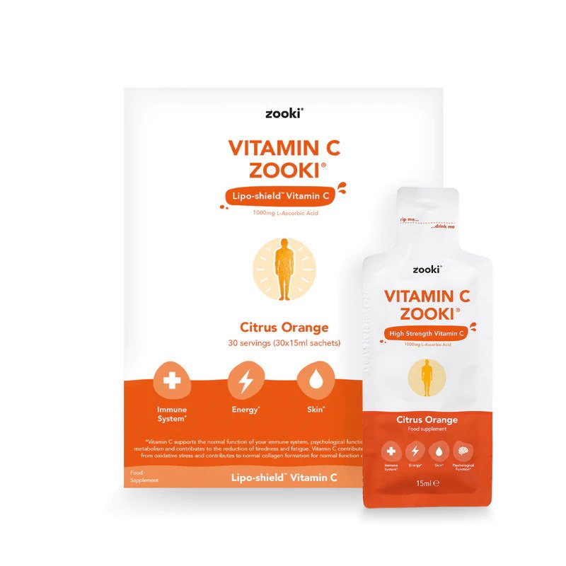 Image of Zooki Liposomal Vitamin C 1,000mg Citrus Orange Flavour, 30 x 15ml