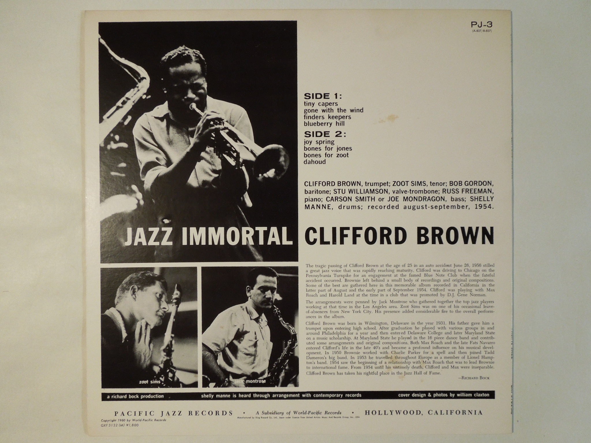 Clifford Brown, Zoot Sims - Jazz Immortal (LP-Vinyl Record/Used