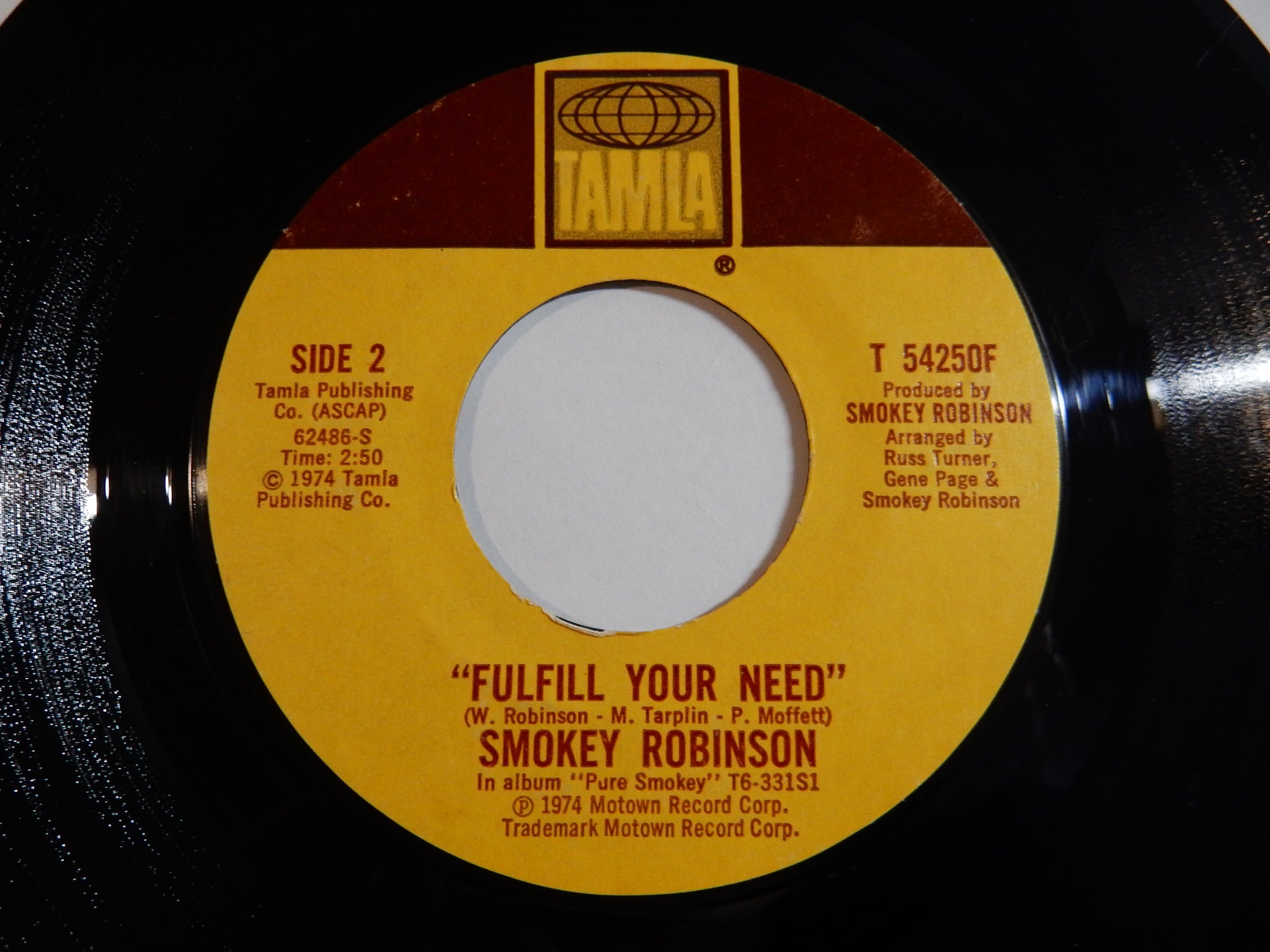 Smokey Robinson - Virgin Man / Fulfill Your Need (7inch-Vinyl – Solidity Records