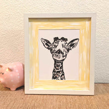 Load image into Gallery viewer, Baby Giraffe Face Framed Art
