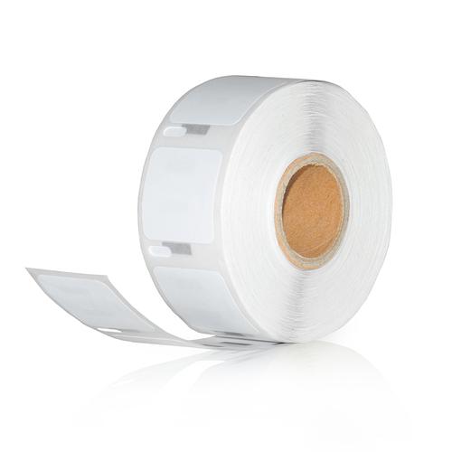 Dymo S0929120 compatible labels, 25 mm x 25 mm, 750 etiketten per rol, wit, permanent - Crazylabels.nl product image