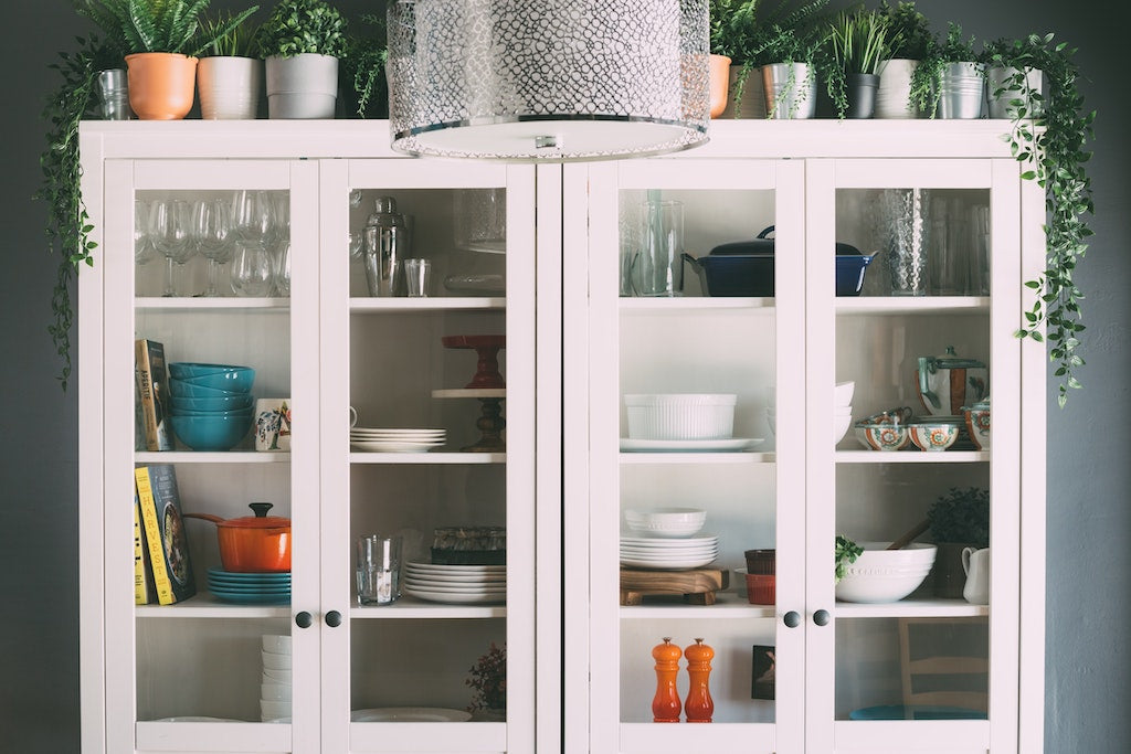 Display Cabinet Plates Utensils