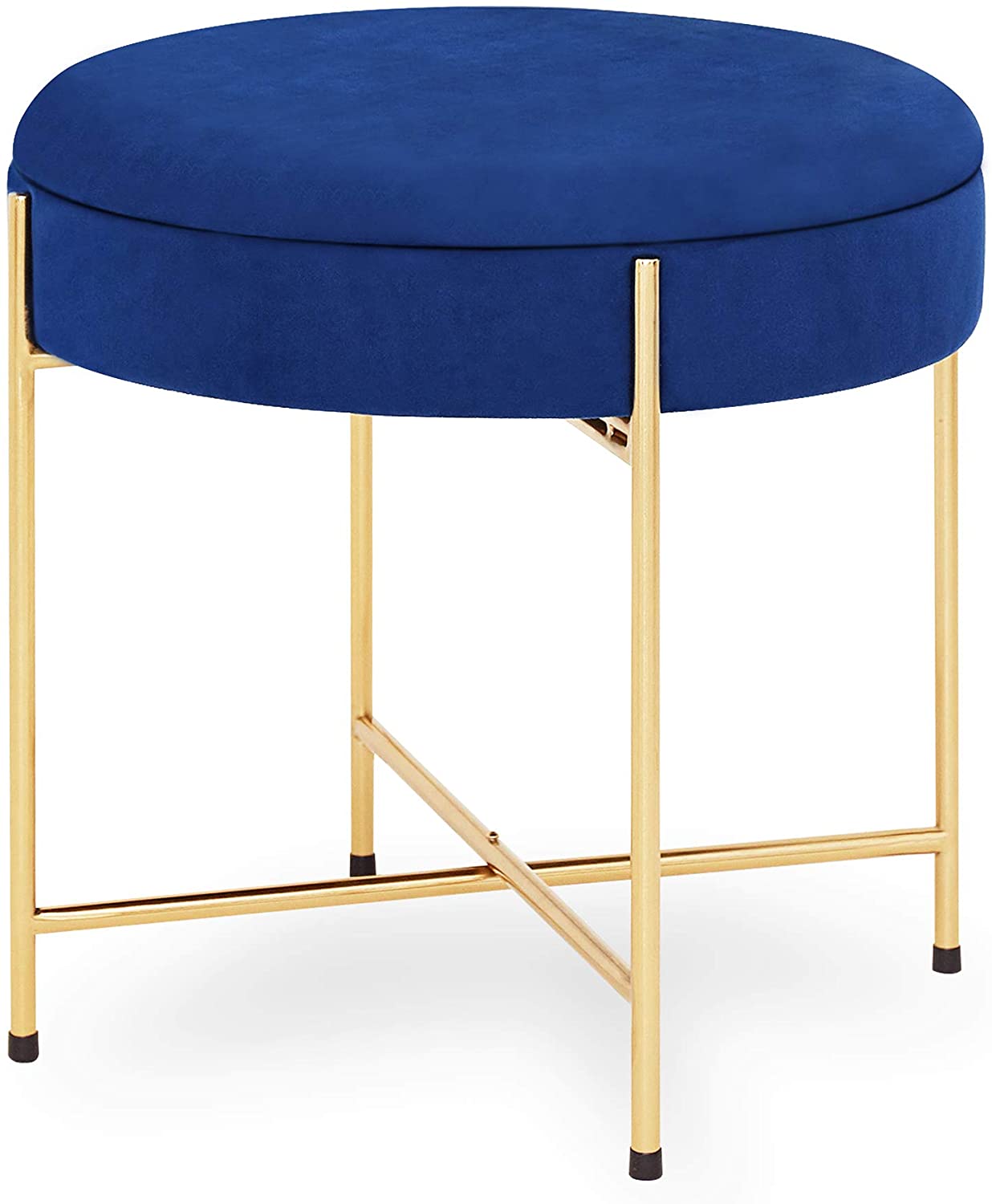 blue dressing table stool