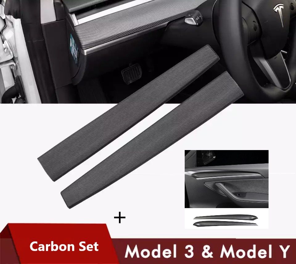 Lenkradabdeckung 7PCS Carbon Faser Für Tesla Für Modell 3 Y 2017-2023 Auto Lenkrad  Trim Abdeckung Rahmen Aufkleber Schaltwippe Shifter Lenker Abdeckung  Lenkradbezug (Farbe : Black Carbon Fibre) : : Auto & Motorrad