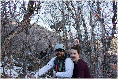 Hunting Family, Spouse, Husband, Wife, Lion in a tree, Mountain, Utah Mountains, Southern utah