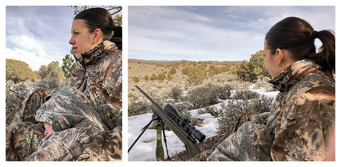 coyote hunting, kids, family, mountains, southern utah, cedar city, winter, weather, king's Camo, Camo, Lone Peak Arms, Custom Rifle, Guns, ammo, gun, shooting, Family, adventure, women