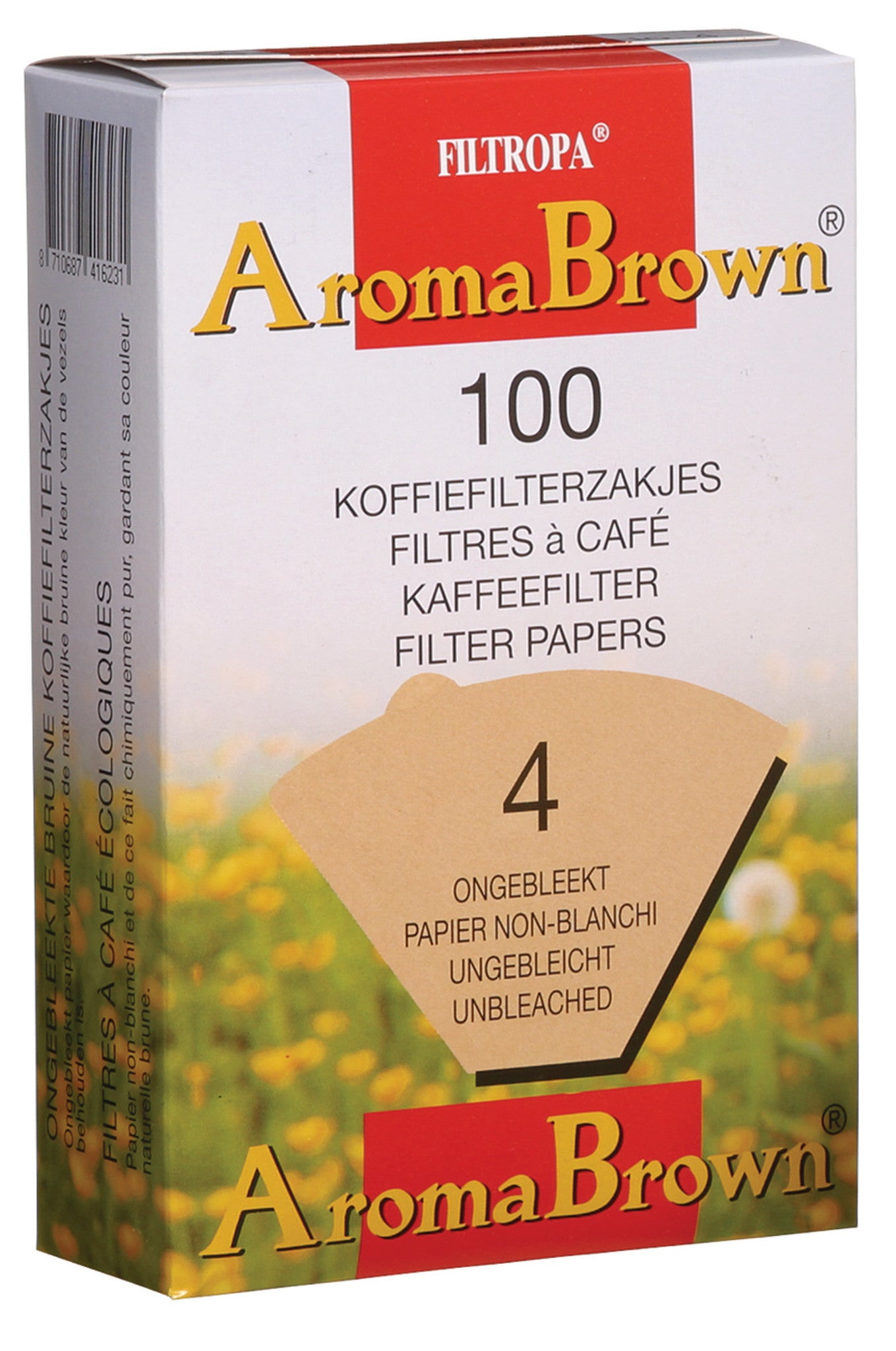KitchenCraft One Hundred Unbleached Size Four Coffee Filter Papers