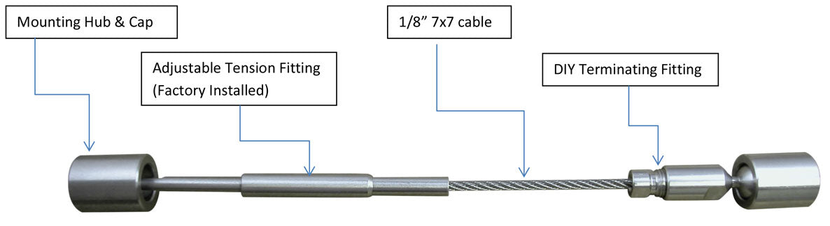 DIY cable railing kit parts