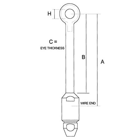 STA-LOK Eye product drawing