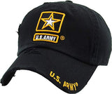 US Army Military Vintage Adjustable Cap Black