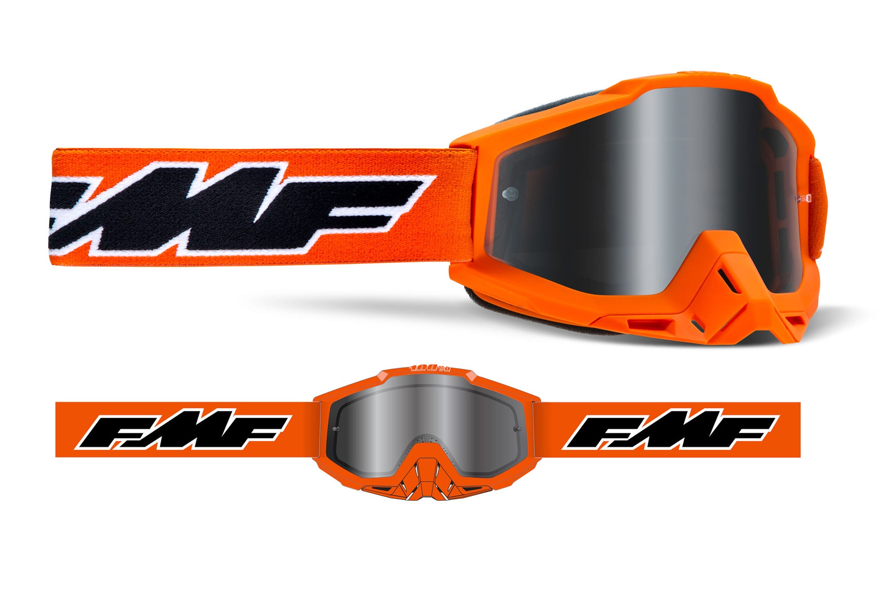 Gafas motocross fmf powercore core amarillo fluor/dorado espejo