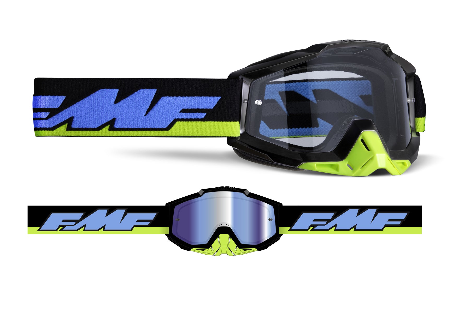 GAFAS ENDURO FMF POWERBOMB ROCKET BLACK Doble Panel Claro - ADN Moto Racing