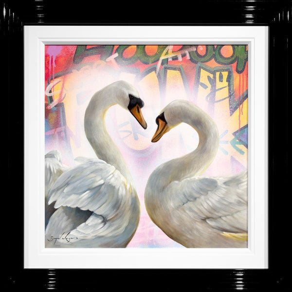 Swan Song - Original Urban Swan Painting by Simon Wright - Wyecliffe ...