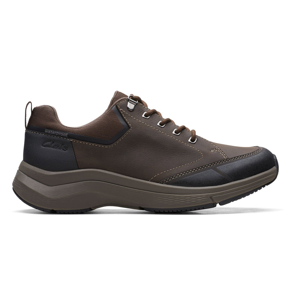 CLARKS WAVE 2.0 VIBE WATERPROOF DARK BROWN - Lamey Wellehan