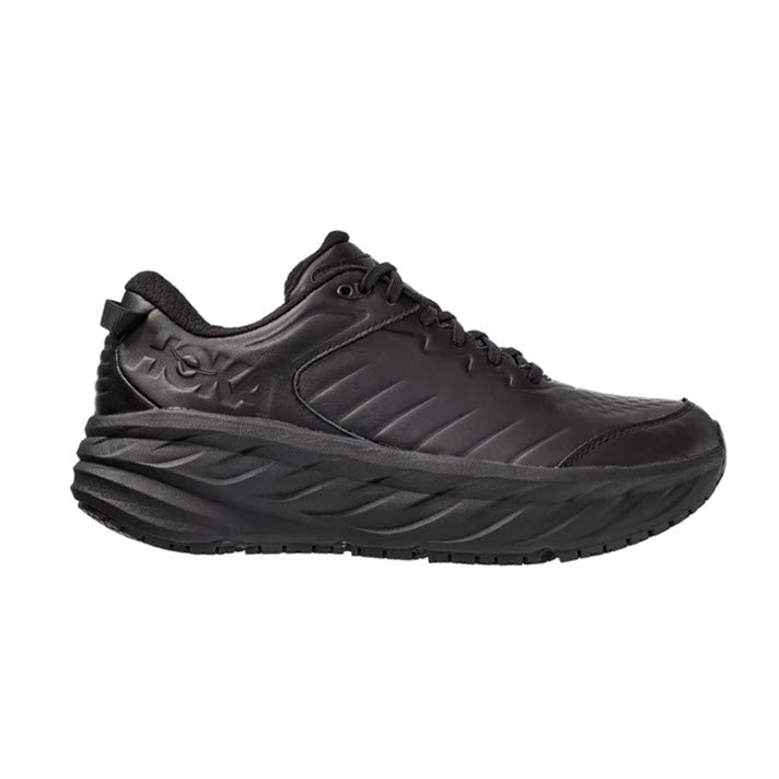 HOKA BONDI LEATHER SLIP RESISTANT BLACK - MENS - Lamey Wellehan Shoes
