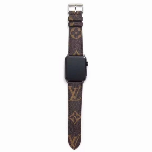 luxury leather strap for apple watch lv