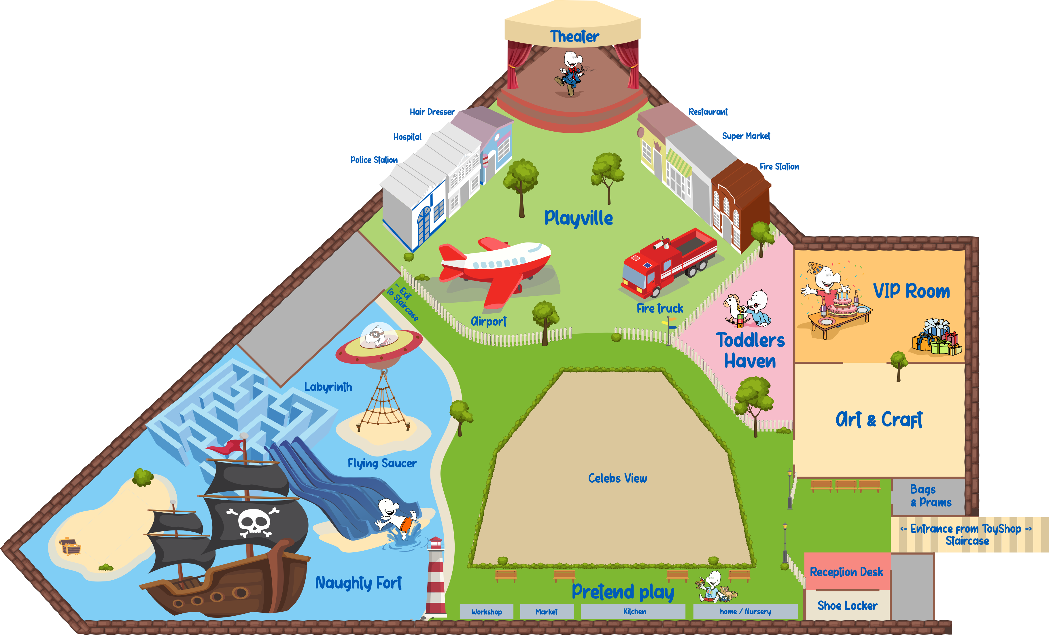 Doodland KidsClub Overview map