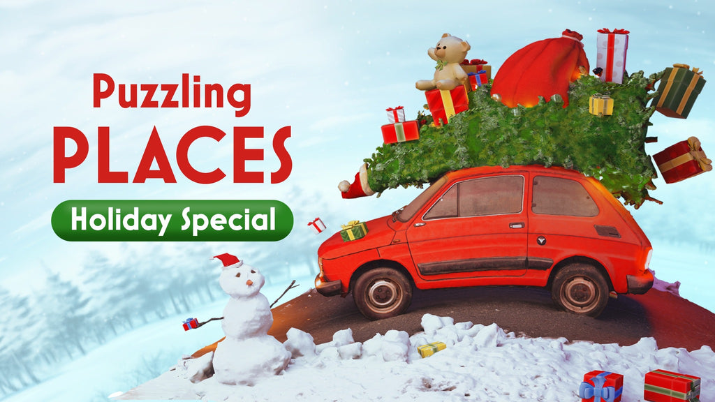 Puzzling Places VR driving home for christmas winter puzzle