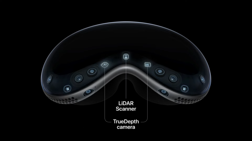 capteurs de profondeur et lidar Apple Vision Pro