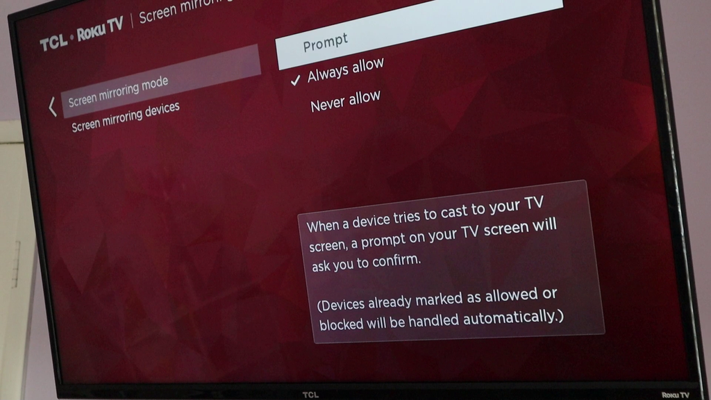 roku tv screen mirroring settings quest 2 casting