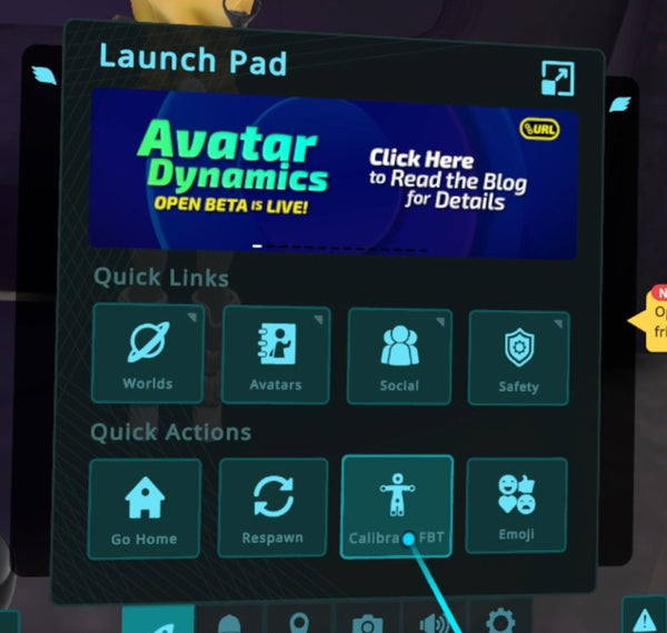 vr chat menu