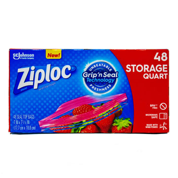 SCJP Ziploc® Brand Seal Top 2 Gallon Freezer Bag - 100 ct