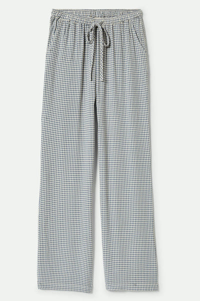 View Hudson Lounge Pant - Azure Blue Gingham