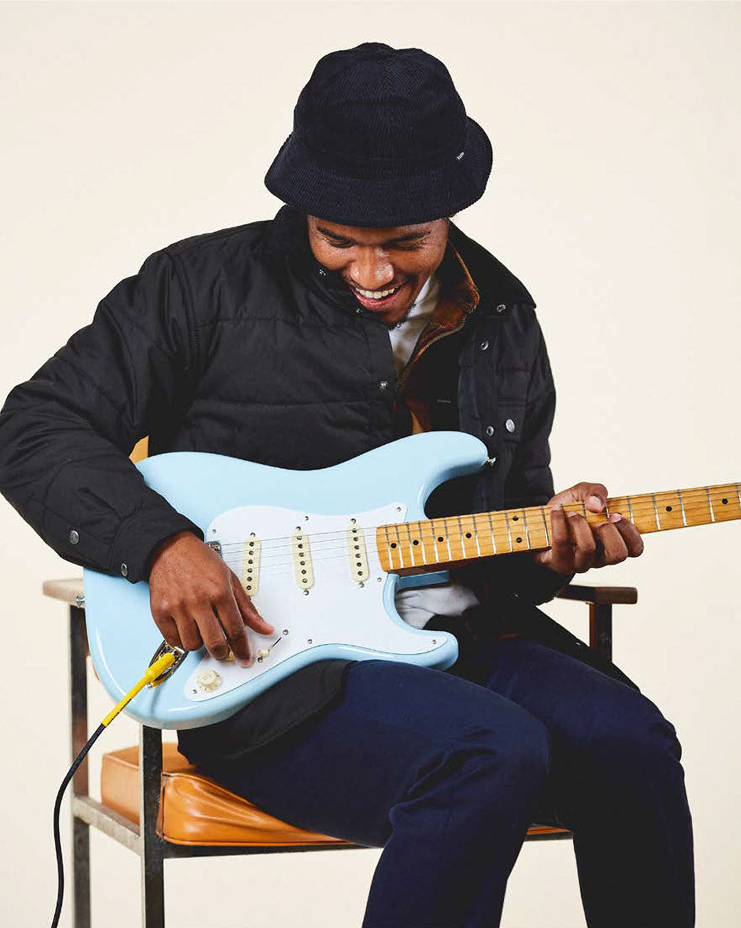 Benjamin Booker playing guitar