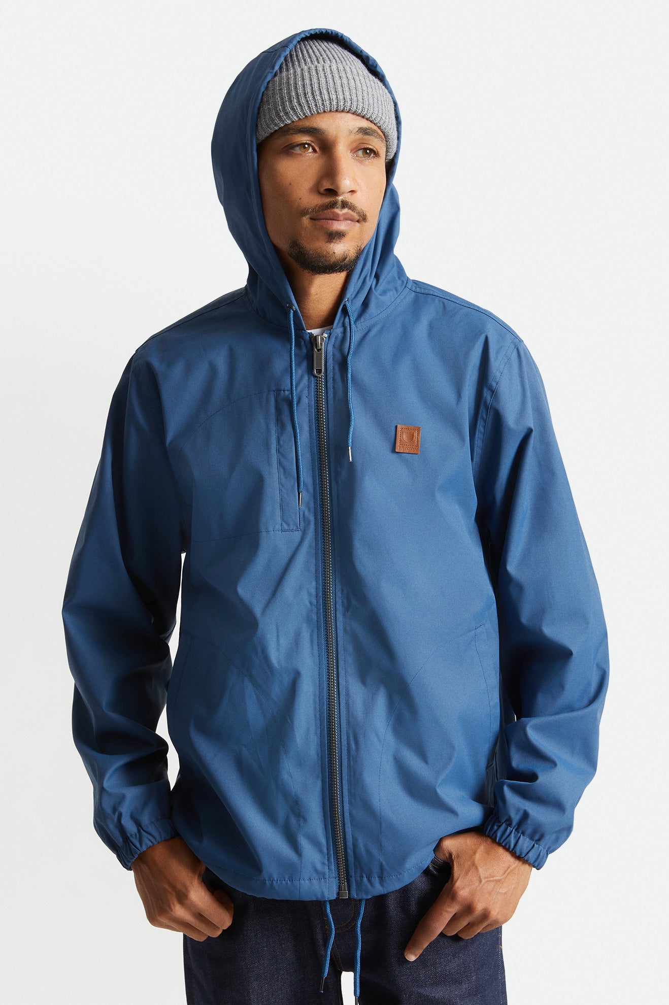 Men's Claxton Beta Zip Hood Jacket in Joe Blue – Brixton