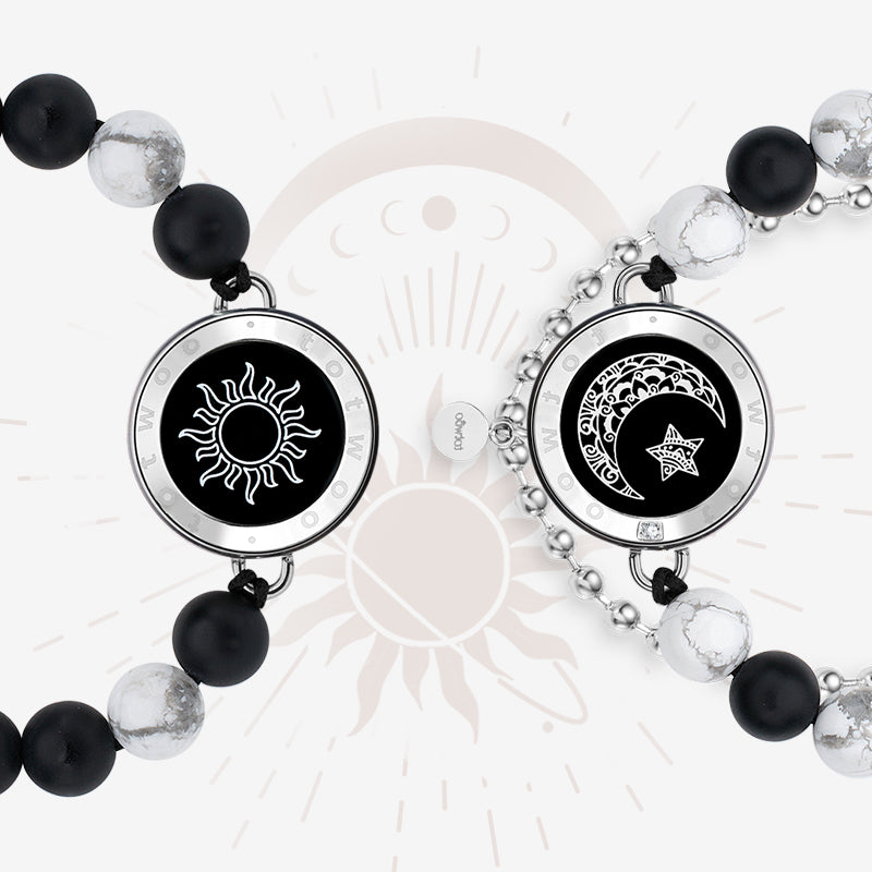 Sun&Moon Touch Bracelets with Matching Beads