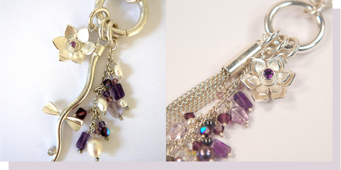Amethyst & Silver Charm Necklaces | Sarah McAleer Jewellerysmith