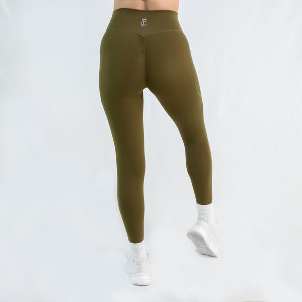 A2G GYM LEGGINGS KHAKI 7/8, FKN Gym Wear