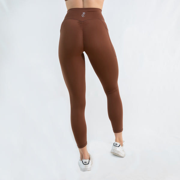 Scrunch Bum Full Length Pocket Tights Khaki – Fitness Cartel Apparel