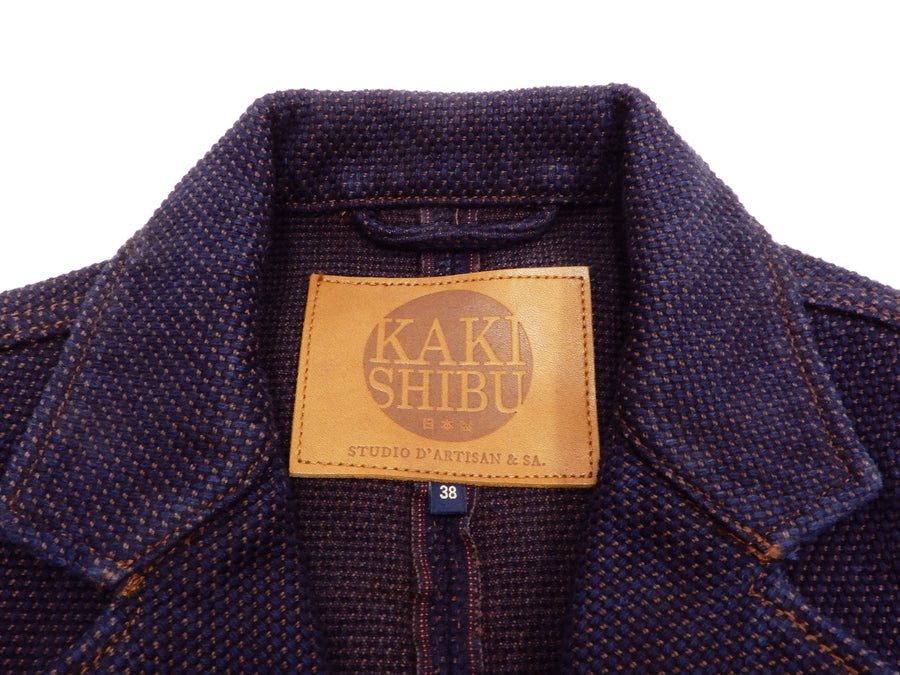 SASHIKO LINEN PREMIUM PAINTER JACKET workspace.fludir.is