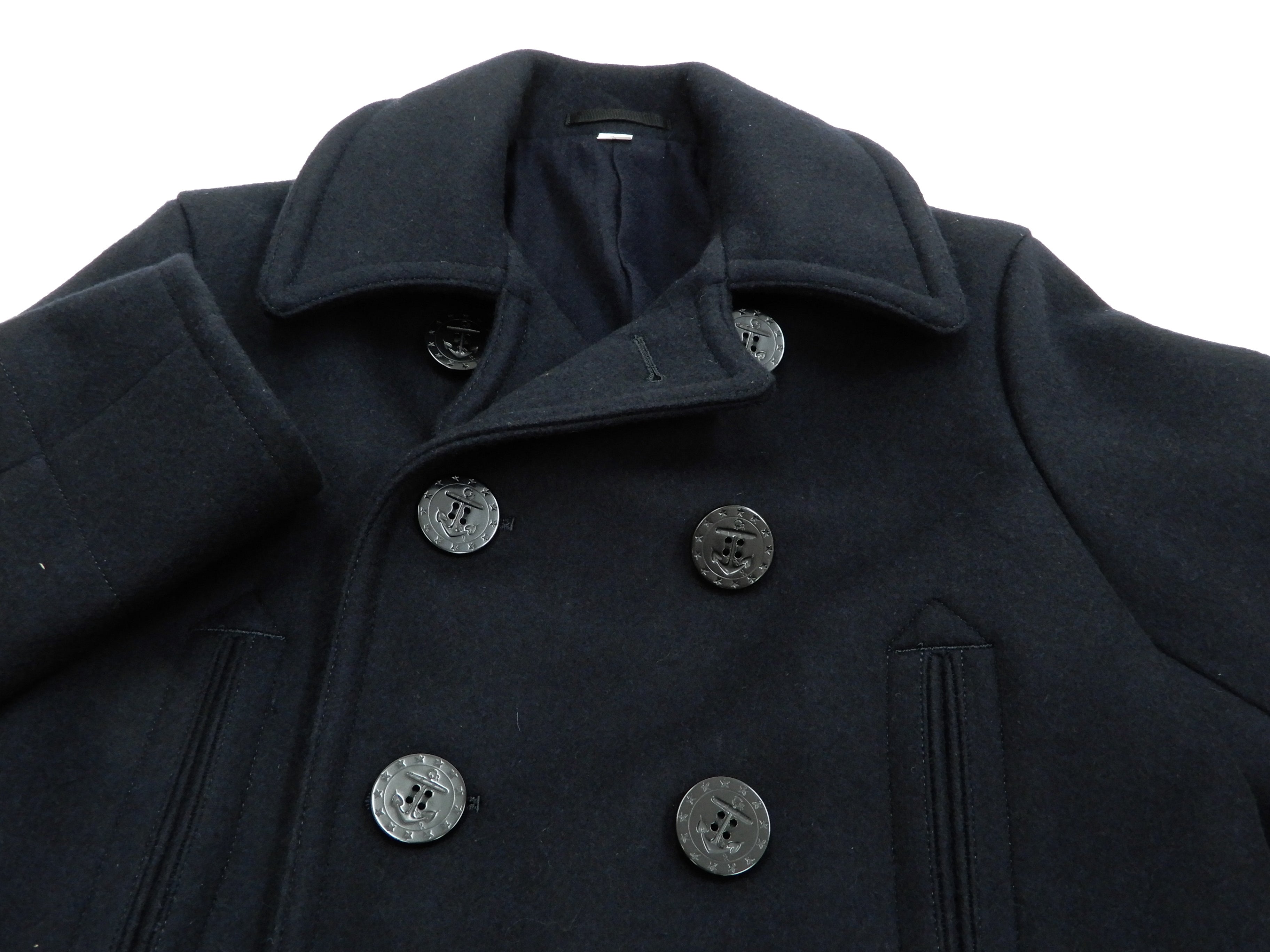 Buzz Rickson Pea Coat Men's U.S. Navy Wool Above-knee length Peacoat B ...