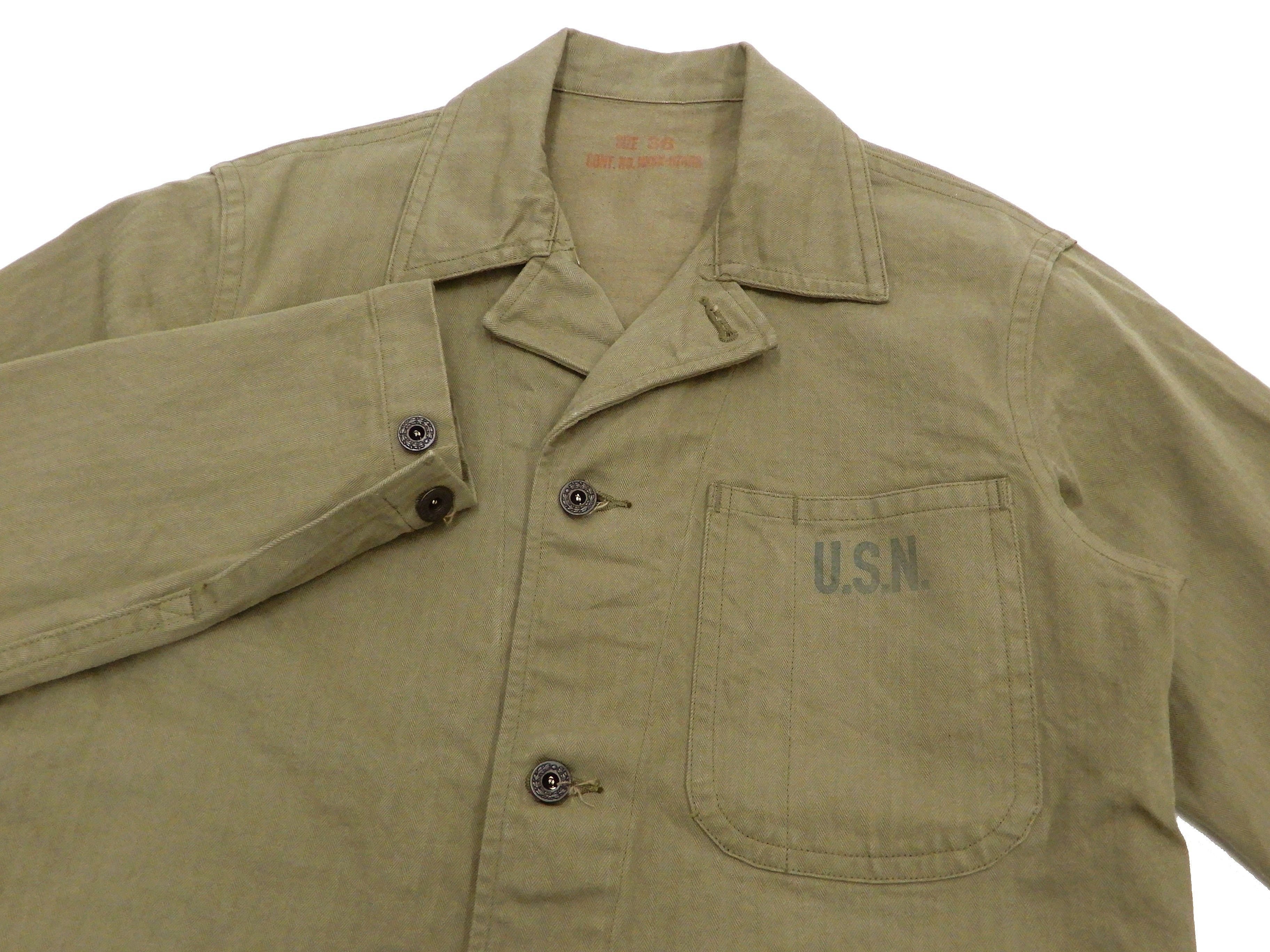 Buzz Rickson Jacket Men's Reproduction of USN HBT N-3 Utility Jacket B ...