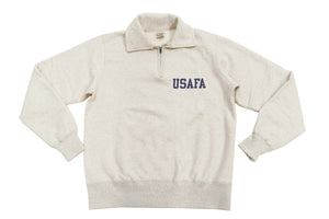 Buzz Rickson USAFA 1/4 Zip Sweatshirt Men's Loop-wheeled Military