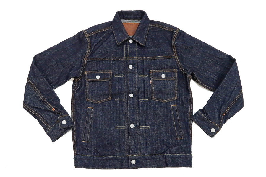 Momotaro Jeans Jacket Men's Modern Indigo Herringbone Denim Trucker Ja ...