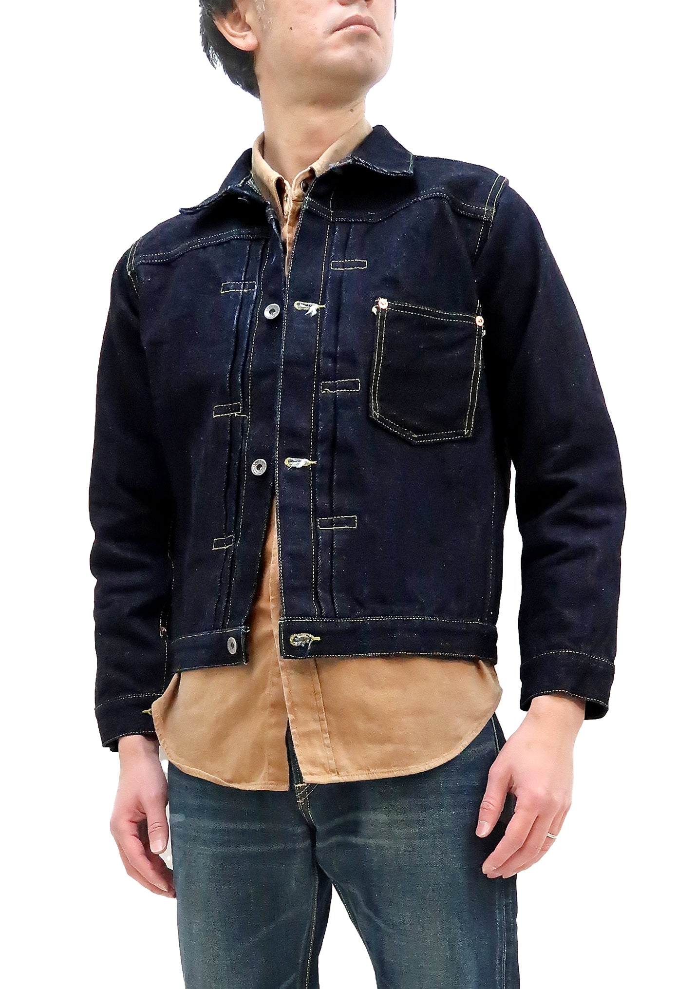 Samurai Jeans 25 oz Denim Jacket Men's Modified Type 1 Jean Jacket