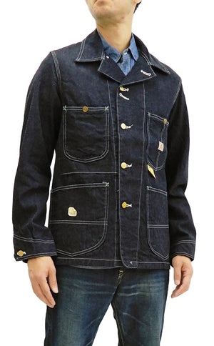 Sugar Cane Men's Denim Chore Coat Unlined Engineer Railroad Work