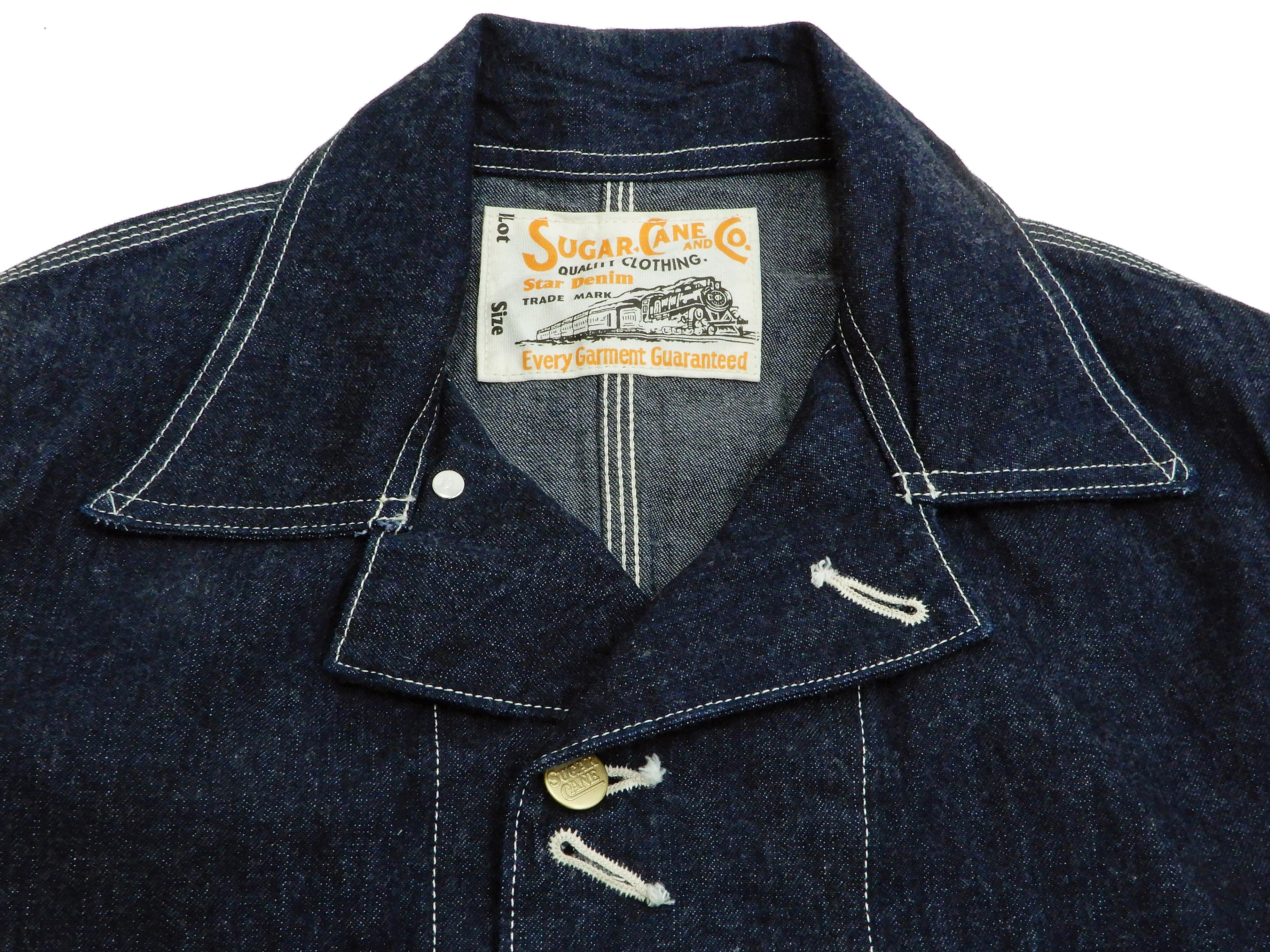 Sugar Cane Men's Denim Chore Coat Unlined Engineer Railroad Work Jacke ...