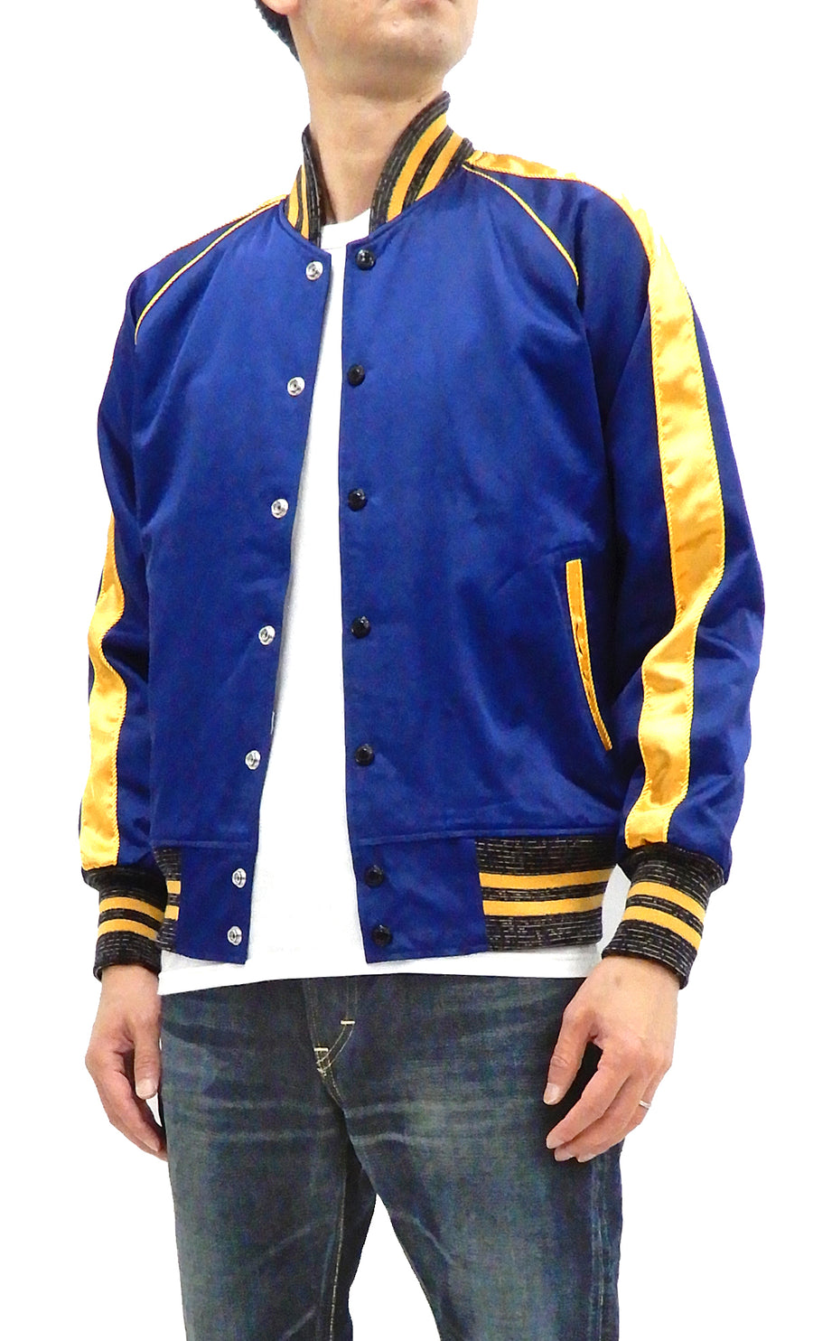 Mister Freedom Podium Jacket Men's MFSC Satin Varsity Jacket Sugar