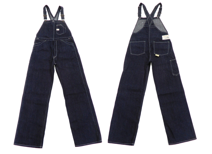 Sugar Cane Overall Men's 11 Oz. Blue Denim Bib Overalls Toyo