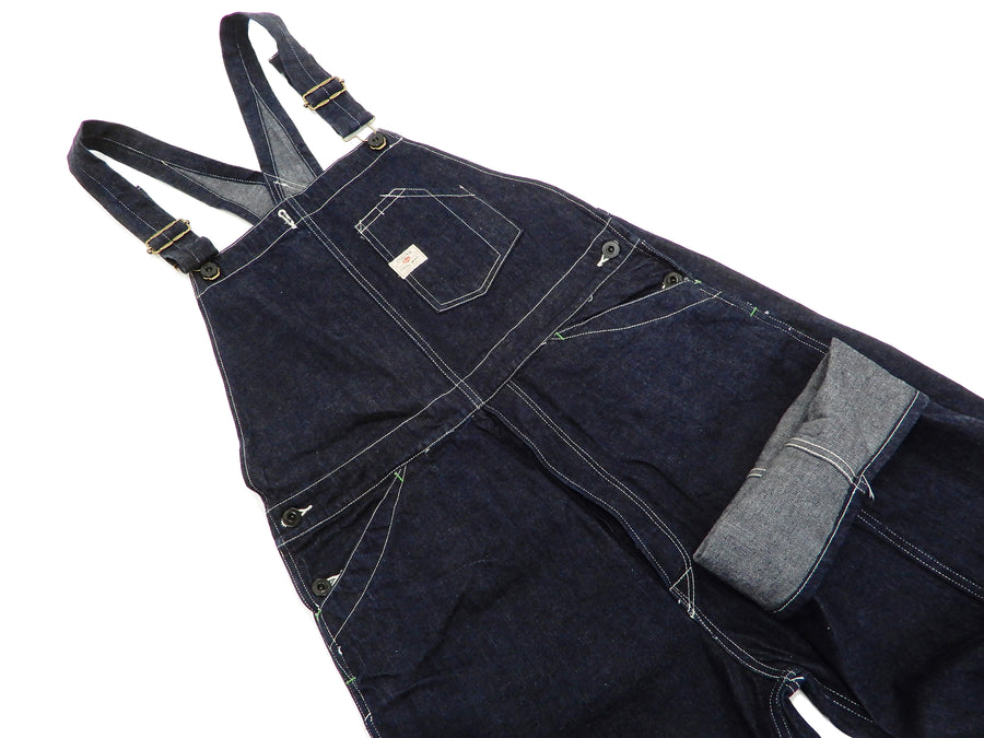 Sugar Cane Overall Men's 11 Oz. Blue Denim Bib Overalls Toyo